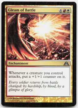 Gleam of Battle 73 Uncommon Dragon's Maze Magic: The Gathering Foil Near Mint - Image 1
