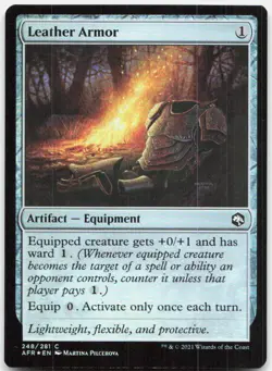 Leather Armor 248 Forgotten Realms Magic: The Gathering Foil NM - Image 1