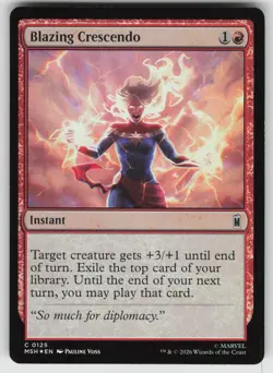 Blazing Crescendo 125 Common Marvel Super Heroes MTG Foil NM - Image 1