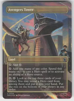 Avengers Tower (Borderless) 334 Marvel Super Heroes MTG Foil NM - Image 1