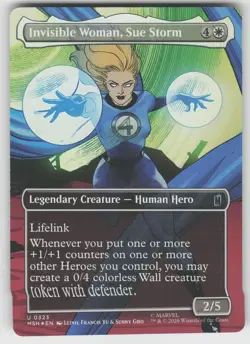 Invisible Woman, Sue Storm (Borderless) 323 Marvel Super Heroes MTG Foil NM - Image 1
