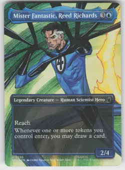Mister Fantastic, Reed Richards (Borderless) 320 Marvel Super Heroes MTG Foil NM - Image 1