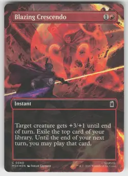 Blazing Crescendo (Borderless) 340 Marvel Super Heroes MTG Foil NM - Image 1