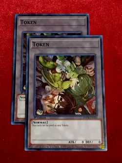 Yu-Gi-Oh! (x2) Token SDCH-ENT01 Super Rare 1st Edition Near - Unplayed Mint+ - Image 1