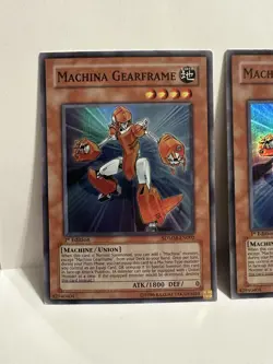Yu-Gi-Oh! 3x Machina Gearframe - Super Rare - 1st Edition - SDMM-EN002 - MP - Image 2