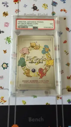 Pokemon Card My Deck Memo Card Carrying Case Promo 1996 Starters Pikachu PSA 7 - Image 1