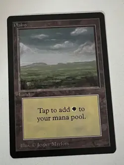 Magic the Gathering MTG Beta Plains v.3 (DARK) MP (Beta Bob) - Image 1