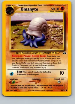 Omanyte Unlimited Neo Discovery 60/75 2001 NM Yuka Morii - Image 1