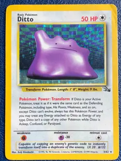 Ditto 3/62 - Fossil Unlimited (1999) Vintage WOTC Holo Rare - HP - Image 1