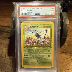 PSA 9 MINT 1st Edition Butterfree 1999 Jungle #33 - Image 1