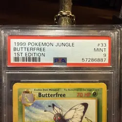 PSA 9 MINT 1st Edition Butterfree 1999 Jungle #33 - Image 2