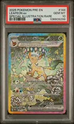PSA 10 LEAFEON ex 144/131 | Prismatic Evo SIR Full Art Pokemon Card - Image 1