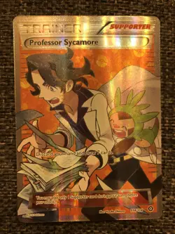 Pokemon Card Professor Sycamore 114/114 Full Art XY Steam Siege - Image 1