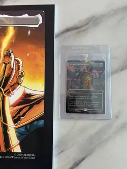 Swords to Plowshares Thanos Marvel Promo Foil Magic The Gathering Card With Mag - Image 1