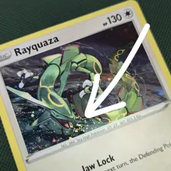 HYPER BEAM WHOLE SWIRL 🌀💫 BLEED Rayquaza SWSH029 Sword Promo Holo Pokemon Card - Image 1