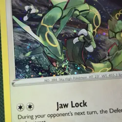 HYPER BEAM WHOLE SWIRL 🌀💫 BLEED Rayquaza SWSH029 Sword Promo Holo Pokemon Card - Image 2