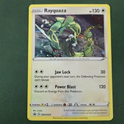 HYPER BEAM WHOLE SWIRL 🌀💫 BLEED Rayquaza SWSH029 Sword Promo Holo Pokemon Card - Image 3