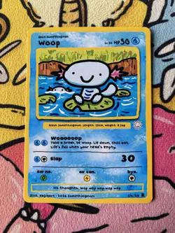 Somethingmon by KaijinArt - Woop (Wooper) - Non-Holo Fan Art Card - Image 1