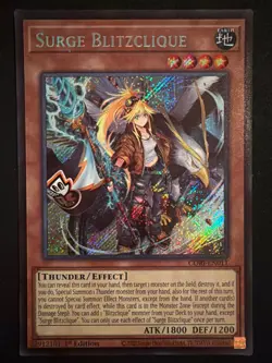 Yu-Gi-Oh! Chaos Origins Surge Blitzclique CORI-EN011 Secret Rare 1st Edition - Image 1