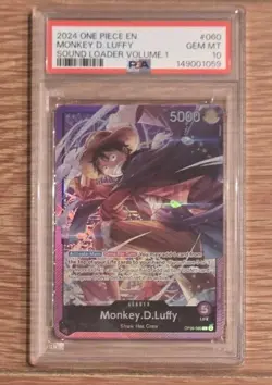MONKEY D. LUFFY 2024 ONE PIECE SOUND LOADER VOL.1 #OP05-060 PSA 10 - Image 1