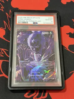 2025 ONE PIECE OP12-LEGACY OF THE MASTER #004 ZORO-JUUROU SPECIAL ALT ART PSA 10 - Image 1