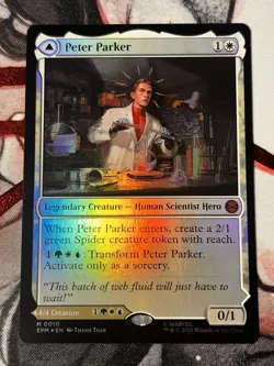 Peter Parker FOIL MTG Marvel’s Spider Man (SPM) Mythic 0010 NM - Image 1