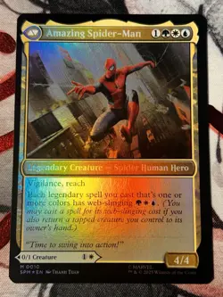 Peter Parker FOIL MTG Marvel’s Spider Man (SPM) Mythic 0010 NM - Image 2