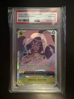 ONE PIECE JEWELRY BONNEY 2025 OP13-CARRYING ON HIS WILL #108 PSA 10 - Image 1