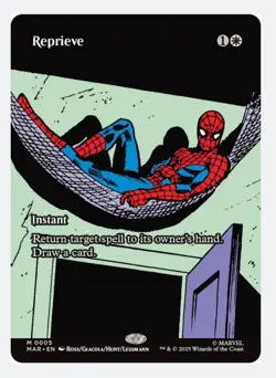 Reprieve BORDERLESS | Retro Comic Art Spider-Man | MTG Marvel Mythic NM Modern - Image 1