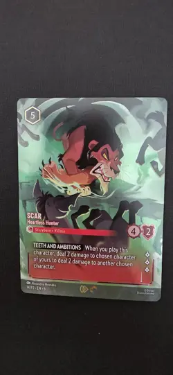 Scar Heartless Hunter 14/P2 Set Championship Foil Promo NM Disney Lorcana - Image 1
