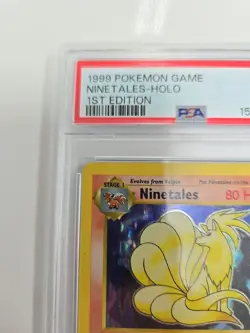 Pokemon Ninetales 12/102 Base Set Shadowless 1st Edition Holo Rare PSA 4 - Image 3
