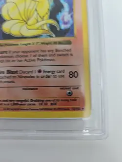 Pokemon Ninetales 12/102 Base Set Shadowless 1st Edition Holo Rare PSA 4 - Image 5