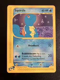 Pokemon Squirtle TCG Expedition Base Set Card 132/165 Regular Common - Image 1