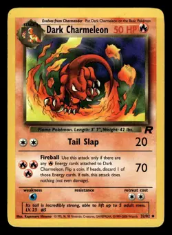 Dark Charmeleon 32/82 Uncommon Team Rocket Set Pokemon Card - 7 - Image 1