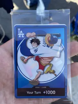 Bandai One Piece CCG Don!! Card Monkey D. Luffy Promo Foil English IN HAND!! - Image 1
