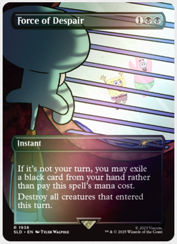 -FOIL- Force of Despair - Near Mint - Secret Lair X SpongeBob - MTG NM - Image 1
