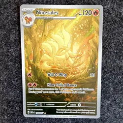 Pokemon TCG Ninetales Illustration Rare Holo SV03 Obsidian Flames 199/197 EN - Image 1
