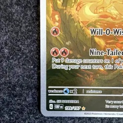 Pokemon TCG Ninetales Illustration Rare Holo SV03 Obsidian Flames 199/197 EN - Image 5