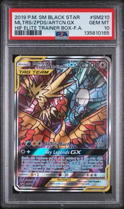 ✅ PSA 10 Moltres & Zapdos & Articuno GX SM210 Pokemon Black Star Promo ETB 2019 - Image 1