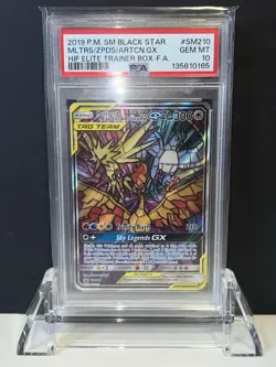 ✅ PSA 10 Moltres & Zapdos & Articuno GX SM210 Pokemon Black Star Promo ETB 2019 - Image 4
