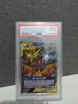 PSA 10 Moltres Zapdos Articuno GX SM210 Black Star Promo Pokemon Hidden Fates - Image 1