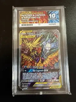 Pokemon Moltres & Zapdos & Articuno GX Black Star Promo SM210 PSA 10 TAG TEAM - Image 1