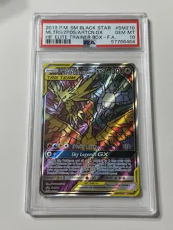 Pokemon Moltres & Zapdos & Articuno GX SM210 SM Black Star Promo Holo PSA 10 - Image 1
