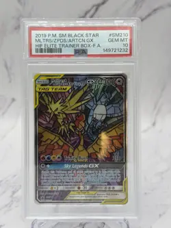 Pokemon Moltres & Zapdos & Articuno GX SM210 SM Black Star Promo Holo PSA 10 - Image 1