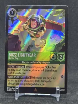 Buzz Lightyear - On the Way 85/204 Rare Cold Foil Disney Lorcana Wilds Unknown - Image 1