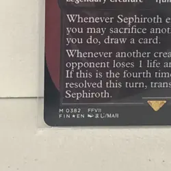 Sephiroth, Fabled SOLDIER (Borderless) M0382 MTG Final Fantasy Foil - Image 3