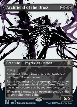 x1 Archfiend of the Dross (304) - Showcase R MTG Phyrexia: All Will Be One M/NM, - Image 1