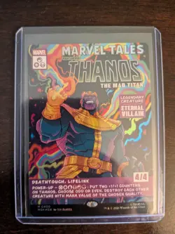 MTG - Thanos, The Mad Titan (Borderless Foil) (0400) - Marvel Super Heroes (MSH) - Image 1