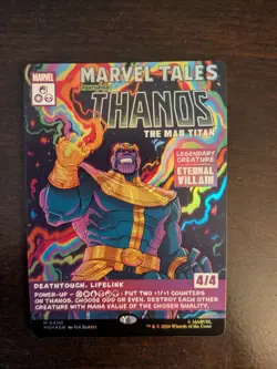 MTG - Thanos, The Mad Titan (Borderless Foil) (0400) - Marvel Super Heroes (MSH) - Image 2