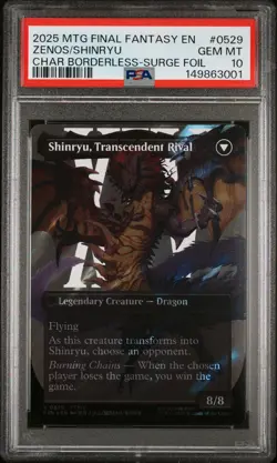 2025 MTG FINAL FANTASY #0529 SHINRYU, TRANSCENDENT RIVAL/ZENOS YAE GALVUS PSA 10 - Image 1